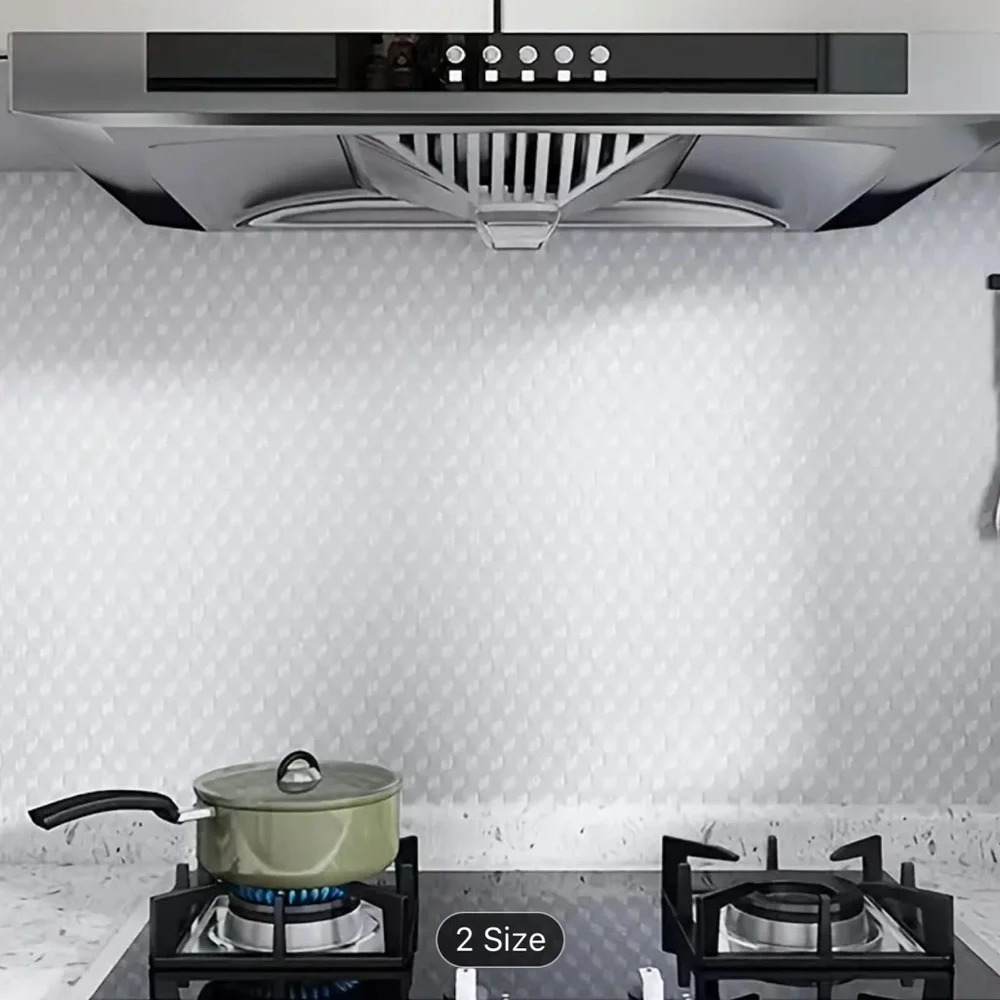 1pc Kitchen Oil Resistant Sticker, Fire Resistant High Temperature Wall Sticker - Picture 5 of 10